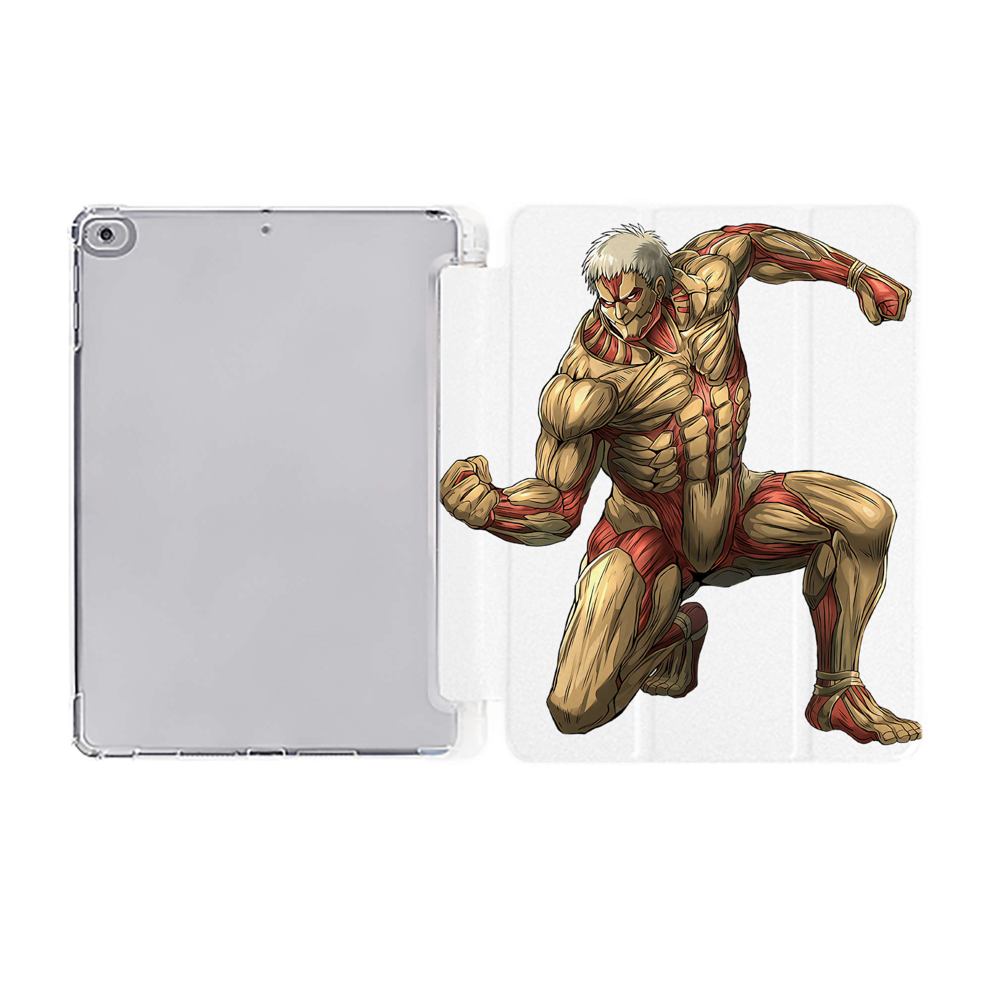 （画像用） 進撃の巨人 Attack on Titan IPad ケース ペン収納付き 三つ折りスタンド PUレザー×シリコン 対応機種9.5/10.5/10.9インチ